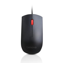 Lenovo Essential - Mus - hjre- og venstrehndet - optisk - 3 knapper - USB - sort