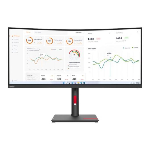 Lenovo T34w-30 - 34" - WQHD - VA - 21:9 - Monitor - HDMI - DP