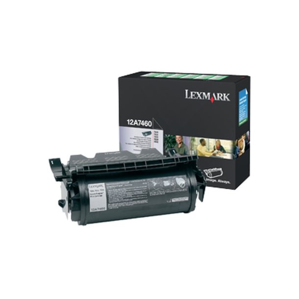 Lexmark 12A7460 - original toner - 5000 sider - Sort