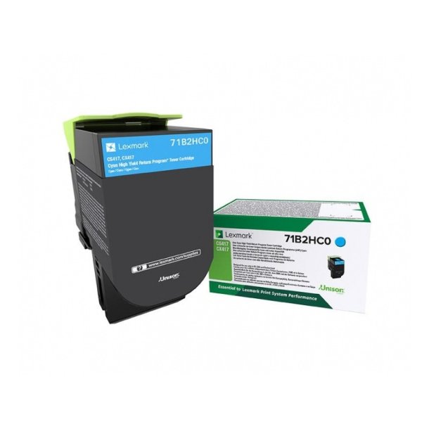 Lexmark 71B2HC0 - original toner - 3500 sider - cyan