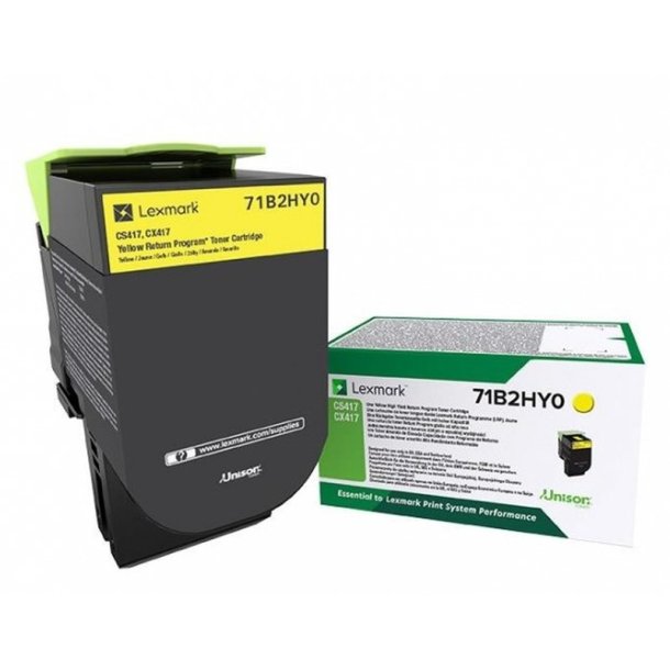 Lexmark 71B2HY0 - original toner - 3500 sider - Yellow