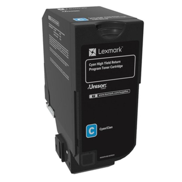 Lexmark 74C2HC0 - original toner - 12000 sider - cyan