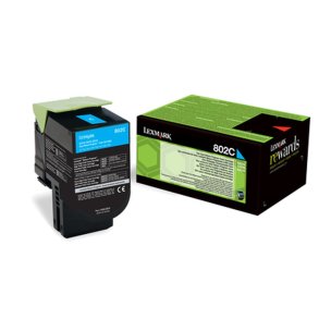 Lexmark 802C - original toner - 1000 sider - cyan
