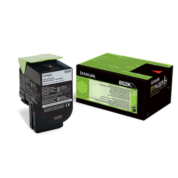 Lexmark 802K - original toner - 1000 sider - Sort