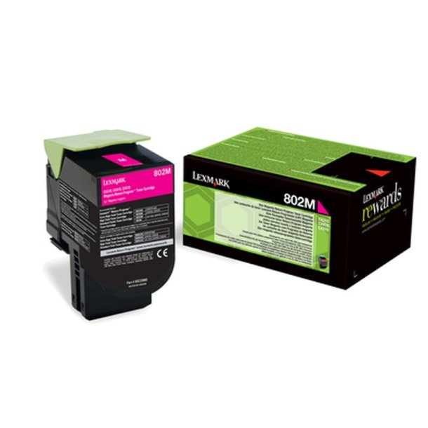 Lexmark 802M - original toner - 1000 sider - Magenta