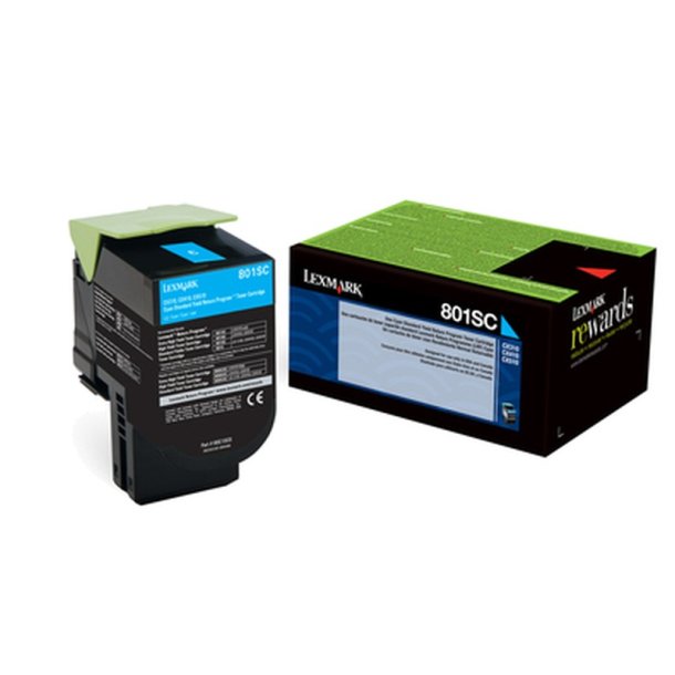 Lexmark 802SC - original toner - 2000 sider - cyan