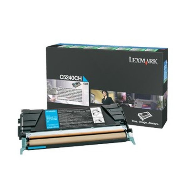 Lexmark 00C5240CH - original toner - 5000 sider - Cyan