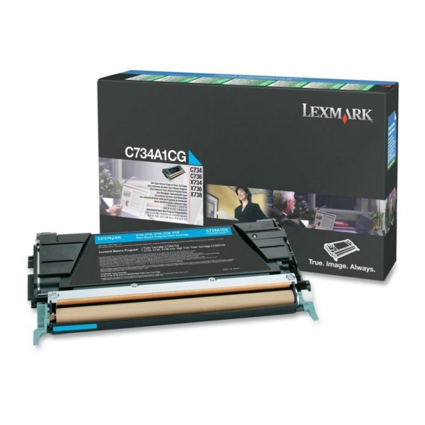 Lexmark C734A1CG - original toner - 6000 sider - cyan