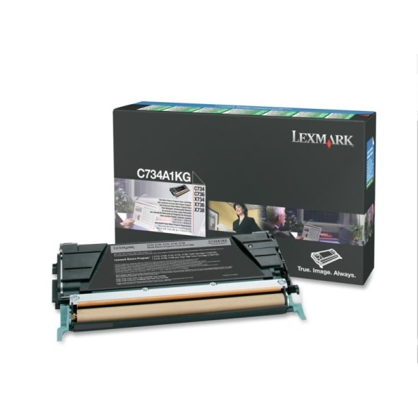 Lexmark C734A1KG - original toner - 8000 sider - Sort