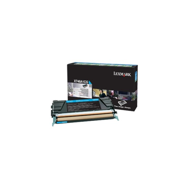 Lexmark X746A1CG - original toner - 7000 sider - cyan