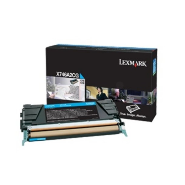 Lexmark X746A3 - C - original toner - 7000 sider - cyan