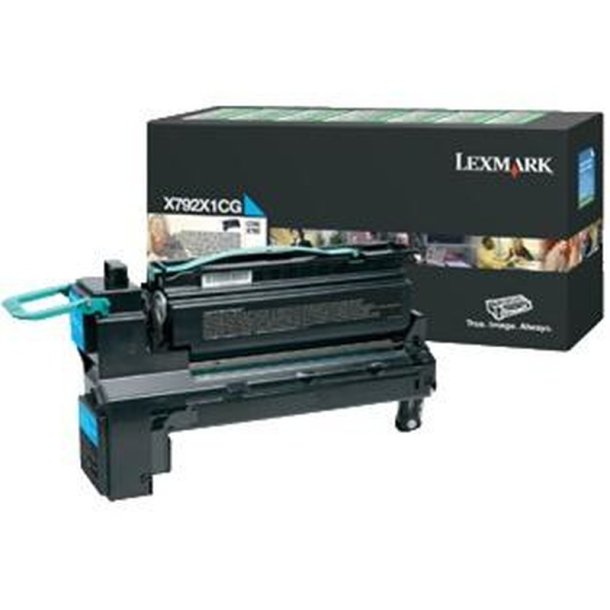 Lexmark X792X1CG - original toner - 20000 sider - cyan