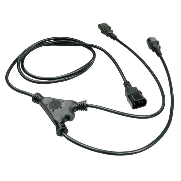 Lindy - 2m IEC Splitter Cable IEC C14 to 2 x IEC C13 - Black - Male - Female - 2 m - C14 coupler - 2 x C13 coupler