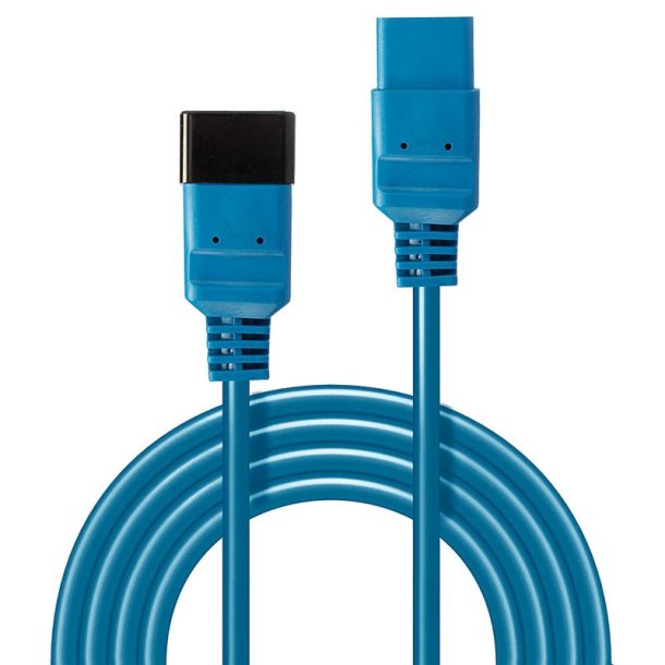 Lindy - 2m IEC C19 to C20 Extension Cable, Blue - Blue - Male - Female - 2 m - C19 coupler - C20 coupler