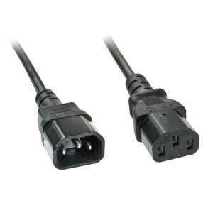Lindy - 3m C14 to C13 Extension Cable - Black - Female - Male - 3 m - C13 coupler - C14 coupler