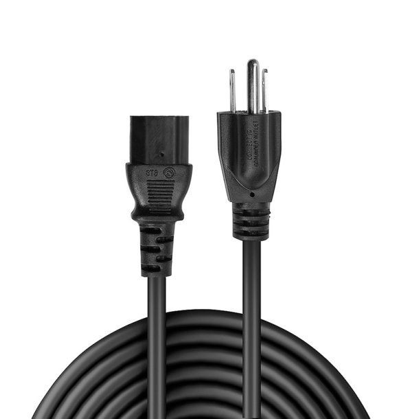 Lindy - 2m US 3 Pin to C13 Mains Cable - Black - Female - 2 m - C13 coupler - Straight - 18