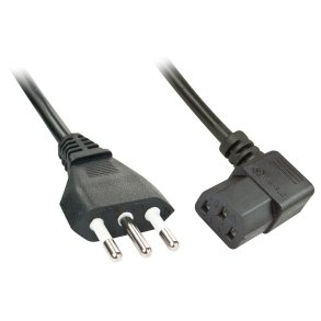 Lindy - 30346 - Black - Female - 2 m - C13 coupler - Angled - Straight