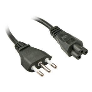 Lindy - 2m, CEI23-16-VII - IEC 320 C5 - Black - Male - 2 m - C5 coupler