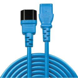 Lindy - 2m IEC Extension Cable, Blue - Blue - Female - Male - 2 m - C13 coupler - C14 coupler