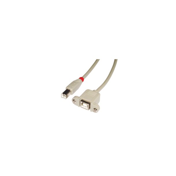 Lindy - 31800 - USB B - Male/Female - Male - Female - 0.48 Gbit/s - Grey