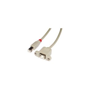 Lindy - 31801 - USB 2.0 - USB B - Male/Female - Male - Female - Nickel