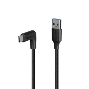 Lindy - 0.5m USB 3.2 Type A to C Cable, 90&deg; Right Angle, 10Gbps - USB 3.2 Gen 2 (3.1 Gen 2) - USB A - USB C - Male - Str