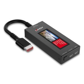 Lindy - HDMI 8K60 Signal Analyzer Professional diagnostic tool for HDMI AV signal - Signal analyzer - Black - Metal - Bu