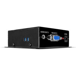 Lindy - 300m Cat.6 2 Port VGA Receiver - VGA - 4 - 1 - Black - 1920 x 1080 pixels - Full HD