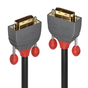 Lindy - 10m DVI-D Dual Link Cable, Anthra Line - 10 m - DVI-D - Male - Black - 9.9 Gbit/s - 2560 x 1600 pixels