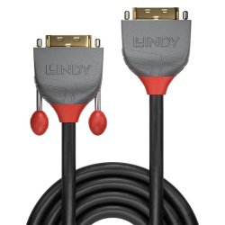 Lindy - 2m DVI-D Dual Link Extension Cable, Anthra Line - 2 m - DVI-D - DVI-I - Male - Female - Black