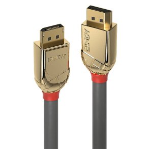 Lindy - 15m DisplayPort 1.2 Cable, Gold Line - Straight - Gold - 1.2 - 4096 x 2160 pixels - 4096 x 2160 - 30 Hz
