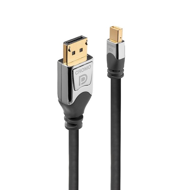 Lindy - 0.5m CROMO Mini DisplayPort to DisplayPort Cable - Gold - 1.2 - 4096 x 2160 pixels - 4096 x 2160 - 2160p - 0.5 m