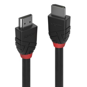 Lindy - 0.5m High Speed HDMI Cable, Black Line - 0.5 m - HDMI Type A (Standard) - Male - Straight - Black - 2.0