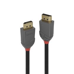 Lindy - 5m DisplayPort 1.4 Cable, Anthra Line - Straight - Gold - 1.2 - 4096 x 2160 pixels - 4096 x 2160 - 2160p