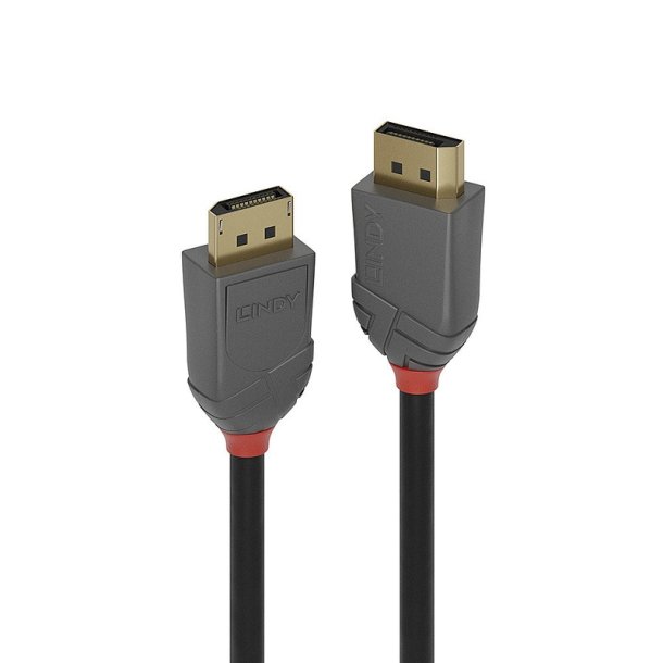 Lindy - 10m DisplayPort 1.2 Cable, Anthra Line - Gold - 1.2 - 4096 x 2160 pixels - 4096 x 2160 - 2160p - 60 Hz
