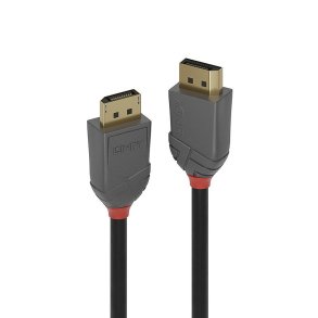 Lindy - 15m DisplayPort 1.1 Cable, Anthra Line - Gold - 1.1 - 1920 x 1200 pixels - 1920 x 1200 (WUXGA) - 60 Hz - 15 m