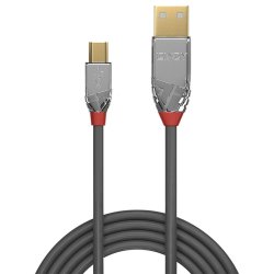 Lindy - 7.5m USB 2.0 Type A to Mini-B Cable, Cromo Line - USB 2.0 - USB A - Mini-USB B - Male - Straight - 24/28