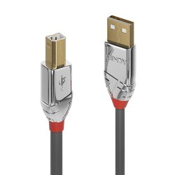 Lindy - 5m USB 2.0 Type A to B Cable, Cromo Line - USB 2.0 - USB A - USB B - Male - Straight - 20/24
