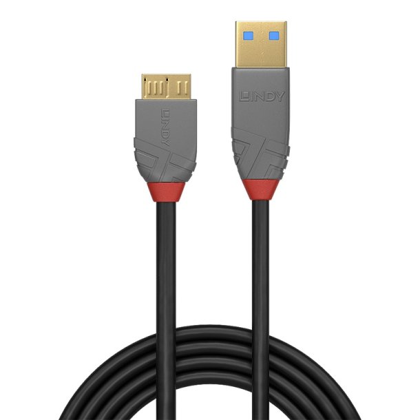 Lindy - 2m USB 3.2 Type A to Micro-B Cable, 5Gbps, Anthra Line - USB 3.2 Gen 1 (3.1 Gen 1) - USB A - Micro-USB B - Male 