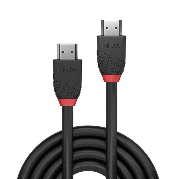 Lindy - 0.5m 8K60Hz HDMI Cable, Black Line - 0.5 m - HDMI Type A (Standard) - Male - Straight - Black - 2.1