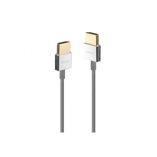 Lindy - Ultra High Speed HDMI Slim Cable 0.5m - 0.5 m - HDMI Type A (Standard) - Male - Straight - White - 7680 x 4320