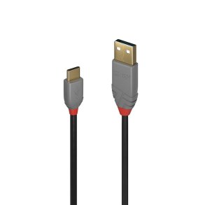 Lindy - 2m USB 2.0 Type A to C Cable, Anthra Line - USB 2.0 - USB A - USB C - Male - Straight - 28