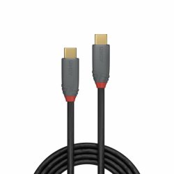 Lindy - 2m USB 3.2 Type C Cable, 5A PD, Anthra Line - USB 3.2 Gen 2 (3.1 Gen 2) - USB C - Male - Straight - 32/30/22 - G