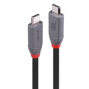 Lindy - 1.5m USB 4 240W Type C Cable, Anthra Line - USB4 Gen 3x2 - USB C - Male - Straight - 23/30/34 - Nickel