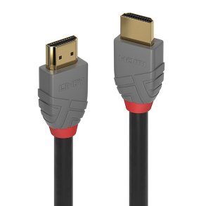 Lindy - 1m High Speed HDMI Cable, Anthra Line - 1 m - HDMI Type A (Standard) - Male - Straight - Black, Grey - 2.0