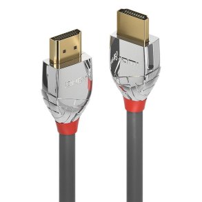 Lindy - 0.5m High Speed HDMI Cable, Cromo Line - 0.5 m - HDMI Type A (Standard) - Male - Straight - Black, Silver - 4096