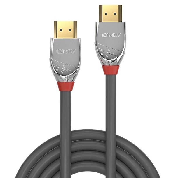 Lindy - 2m High Speed HDMI Cable, Cromo Line - 2 m - HDMI Type A (Standard) - Male - Straight - Grey, Silver - 2.0