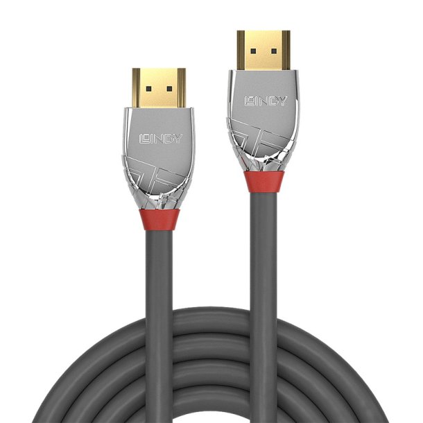Lindy - 5m High Speed HDMI Cable, Cromo Line - 5 m - HDMI Type A (Standard) - Male - Straight - Grey, Silver - 2.0
