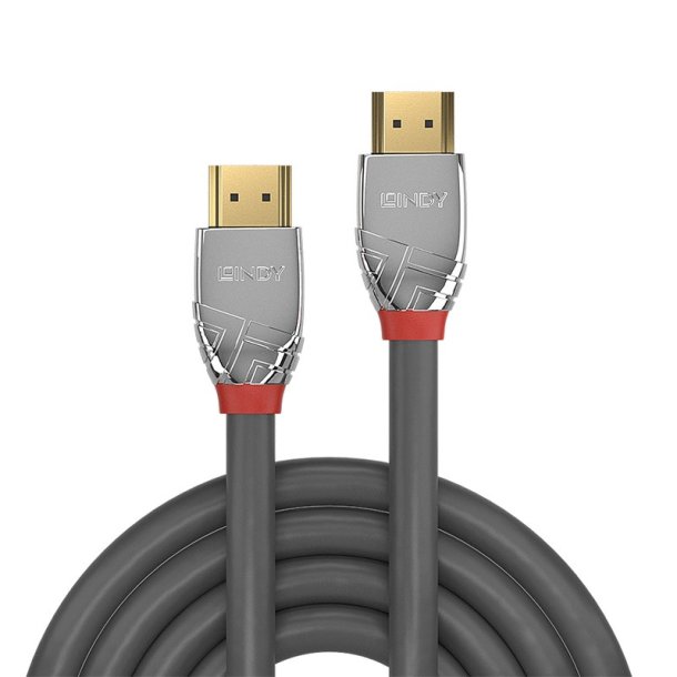 Lindy - 10m Standard HDMI Cable, Cromo Line - 10 m - HDMI Type A (Standard) - Male - Straight - Grey - 4096 x 2160