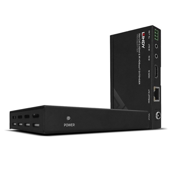 Lindy - 70m Cat.6 HDMI 4K30, IR and RS-232 HDBaseT Extender with PoC - AV transmitter &amp; receiver - Cat5e, Cat6, Cat7 - 7